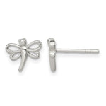 Sterling Silver Polished Dragonfly Petite Post Earrings