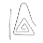 Sterling Silver Rhodium-plated Hook Triangle Earrings