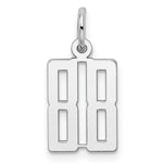 Sterling Silver/Rhodium-plated Elongated Number 88 Charm