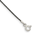 Sterling Silver Ruthenium-plated Twisted Tight Wheat Chain
