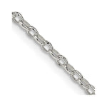 Sterling Silver Oval Fancy Rolo Chain