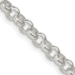Amore La Vita Sterling Silver Rhodium-plated Polished Half Round Belcher with Lobster Clasp Charm Bracelet