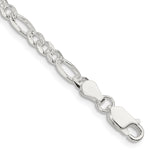 Sterling Silver PavÇ Flat Figaro Chain