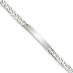Sterling Silver Engravable Curb Link 27x Plate Baby ID Bracelet