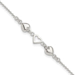 Sterling Silver Heart Plus Extender - Total Anklet