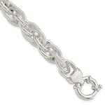 Sterling Silver Polished and Textured Fancy Link Bracelet