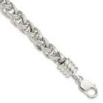 Sterling Silver Graduated Fancy Link Bracelet