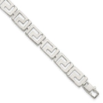 Sterling Silver Greek Key Link Bracelet