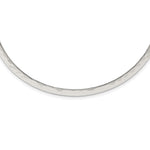 Sterling Silver Polished Hammered Neck Collar
