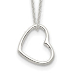 Sterling Silver Floating Heart with Extension Necklace