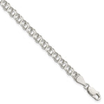 Sterling Silver Solid Double Link Charm Bracelet
