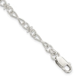 Sterling Silver Polished Fancy Infinity Link Bracelet