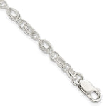 Sterling Silver Solid Fancy Link Bracelet