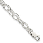 Sterling Silver Polished Double Oval Link Bracelet