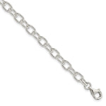 Sterling Silver Solid Cable Link Bracelet