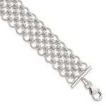 Sterling Silver Polished Solid Multi-Link Bracelet