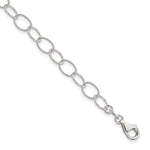 Sterling Silver Solid Fancy Cable Link Bracelet
