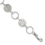 Sterling Silver Polished Fancy Circles Bracelet