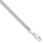 Sterling Silver Polished Mesh Bracelet