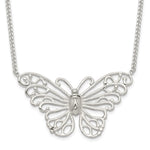 Sterling Silver Polished Butterfly Necklace