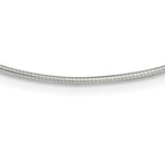 Sterling Silver Polished Neckwire with Extension Necklace