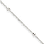 Sterling Silver Beads 5-Station Plus Extender - Total Anklet