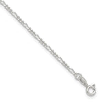 Sterling Silver Figaro Chain Plus Extender - Total Anklet