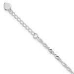 Sterling Silver Singapore Chain Plus Extender - Total Anklet