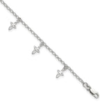 Sterling Silver Cross Anklet