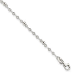Sterling Silver Polished Fancy Beaded Bracelet