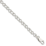 Sterling Silver Polished Fancy Infinity Link Bracelet