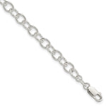 Sterling Silver Polished Solid Fancy Cable Link Bracelet