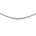 Sterling Shimmer Sterling Silver Rhodium-plated 180 Stone Graduated CZ Necklace