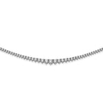 Sterling Shimmer Sterling Silver Rhodium-plated 157 Stone Graduated CZ Necklace