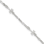 Sterling Silver Dragonflies Plus Extender - Total Anklet