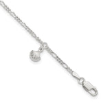 Sterling Silver Shell Dangle Plus Extender - Total Anklet