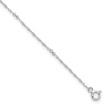 Sterling Silver Bead 7-Station Plus Extender - Total Anklet