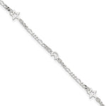 Sterling Silver Moon and Star Plus Extender - Total Anklet