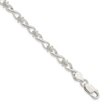 Sterling Silver Polished Fancy Infinity Link Bracelet