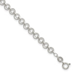 Sterling Silver Polished Fancy Link Bracelet