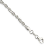 Sterling Silver Polished Fancy Braided Bracelet