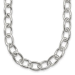 Sterling Silver Polished Open Link Cable Necklace