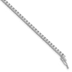 Sterling Shimmer Sterling Silver Rhodium-plated CZ 70 Stone Bracelet