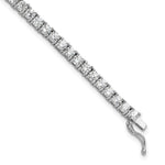 Sterling Shimmer Sterling Silver Rhodium-plated CZ 55 Stone Bracelet