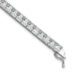 Sterling Shimmer Sterling Silver Rhodium-plated 40 Stone CZ Bracelet