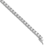 Sterling Shimmer Sterling Silver Rhodium-plated CZ 37 Stone Bracelet