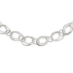 Sterling Silver Polished Fancy Circle Necklace
