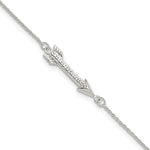 Sterling Silver CZ w/.25 ext Arrow Bracelet
