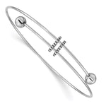 Sterling Silver Rhodium-plated Polished Expandable Slip-on Bangle
