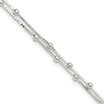 Sterling Silver Beaded 2-strand Plus Extender - Total Anklet